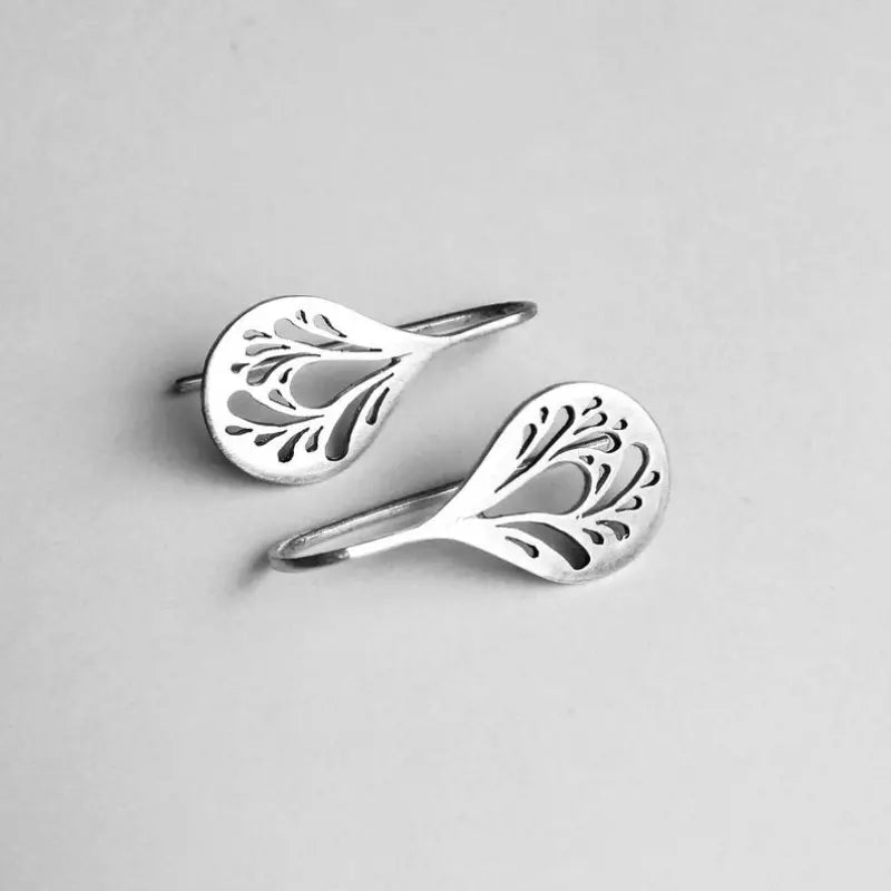 Hulsølvdråbeøreringe Vintage