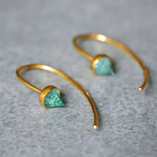Vintage turkise diamantøreringe i guld