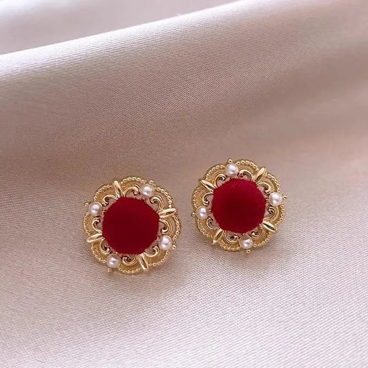 Elegante runde øreringe i rosaguld