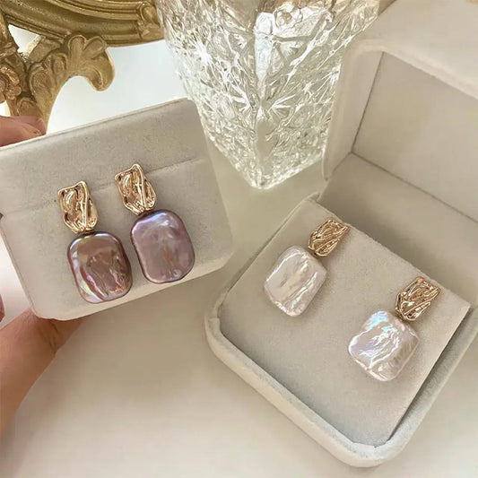 Elegante Barok Perle Guld Øreringe