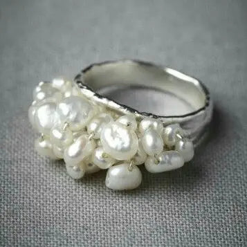 Vintage barok perle ring