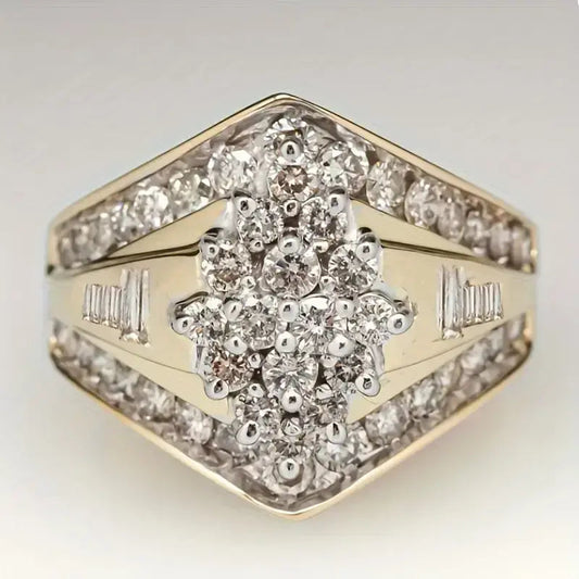 Gylden glitrende vintage ring