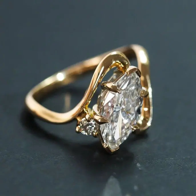 Vintage Guld Krystal Ring